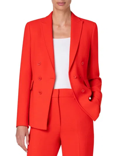 Akris Punto Women's Double-breasted Blazer In Pink