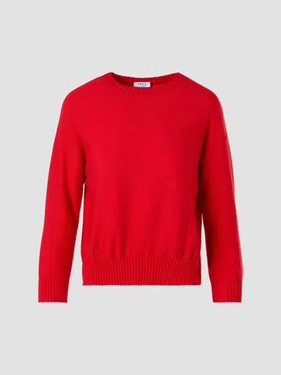 Akris Punto Women's Drop Shoulder Virgin Wool Sweater In Red