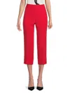 Akris Punto Women's Farrell Wool Cropped Pants In Red