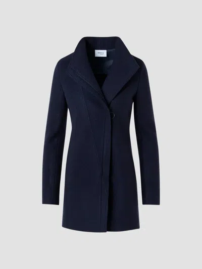 Akris Punto Asymmetric Wool Jacket In Blue