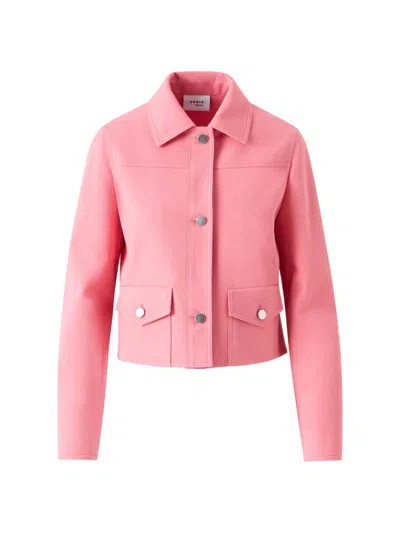 Akris Punto Women's Felted Wool-cotton Jacket In Pink