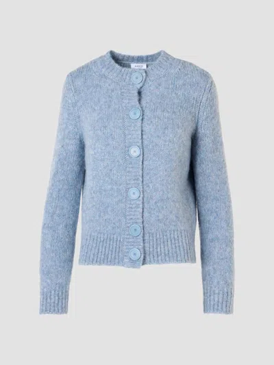 Akris Punto Women's Fluffy Alpaca-blend Cardigan In Blue