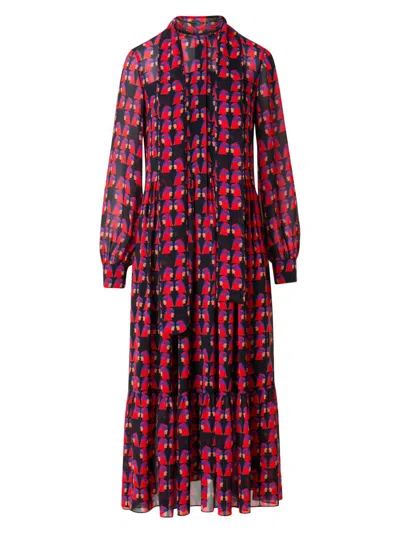 Akris Punto Women's Francoise Hardy Printed Midi-dress In Multi