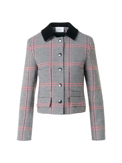 Akris Punto Women's Glen Plaid Houndstooth Virgin Wool Jacket In Multi