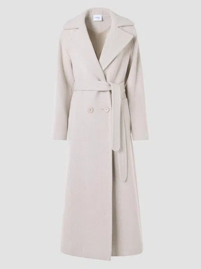 Akris Punto Women's Herringbone Wool Coat In Oat Winter White