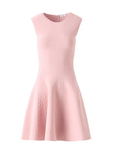 Akris Punto Women's Intarsia Dot Sleeveless Minidress In Pink