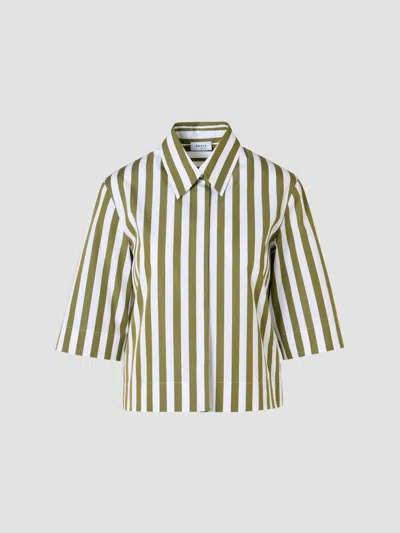 Akris Punto Women's Kodak Striped Cotton Boxy Blouse In Multi