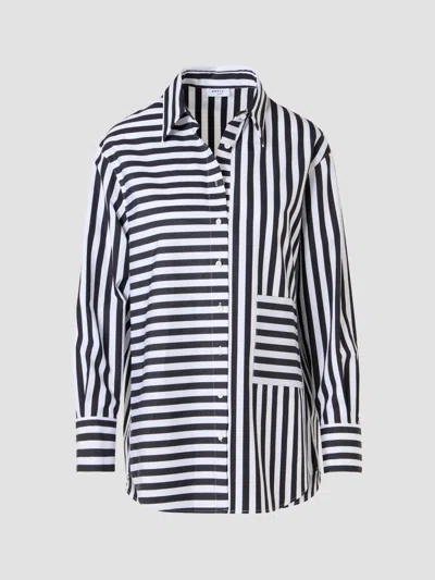 Akris Punto Women's Kodak Striped Cotton Oversized Shirt In Multi