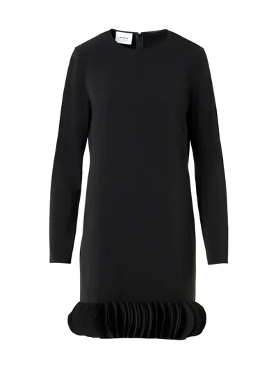 Akris Punto Women's Lasercut Crêpe Minidress In Black