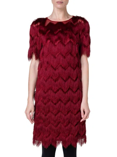 AKRIS PUNTO AKRIS PUNTO WOMEN'S LAYERED FRINGE DRESS