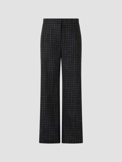 Akris Punto Women's Marlon Broken Check Wide-leg Pants In Black