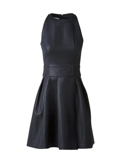 Akris Punto Women's Metallic A-line Minidress In Black