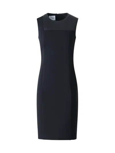 Akris Punto Women's Mixed-media Sheath Dress In Black