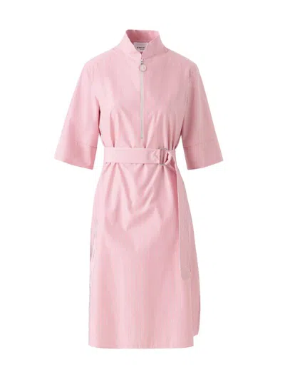 Akris Punto Women's Pinstriped Cotton Poplin Shirtdress In Pink