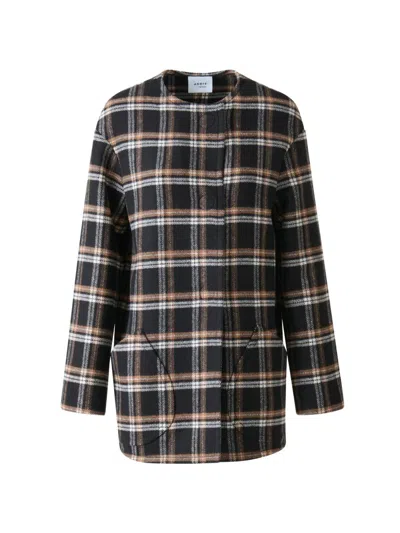 Akris Punto Women's Plaid Double-faced Wool Coat In Multi