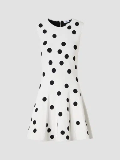 Akris Punto Women's Polka Dot Fit & Flare Mini Dress In Multi