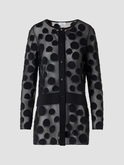 Akris Punto Polka-dot Button-front Cardigan In Multi