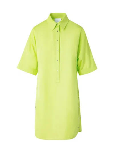 Akris Punto Women's Poplin Cotton Tunic Shirtdress In Green