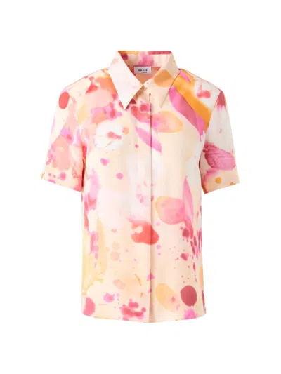 Akris Punto Women's Printed Silk Shirt In Pink