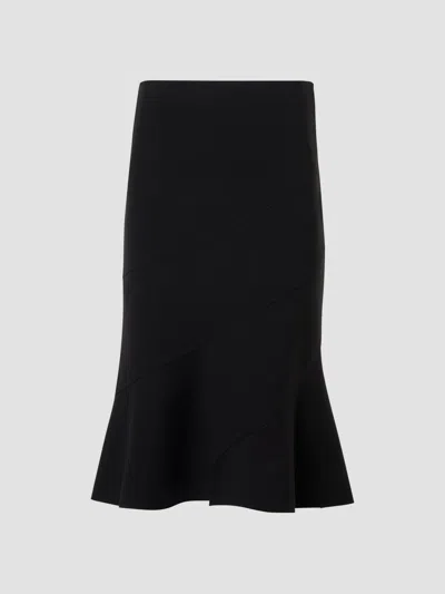Akris Punto Women's Signature Jersey Flounce Knee-length Skirt In Black