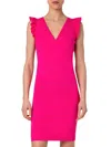 Akris Punto Signature Jersey Midi Dress With Ruffle Details In Pink