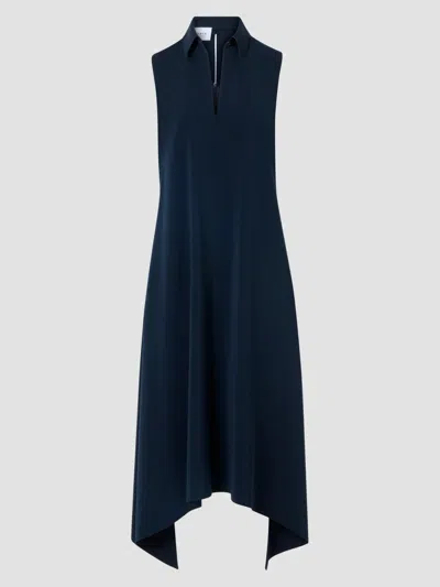Akris Punto Women's Signature Lasercut Crêpe Midi Dress In Navy