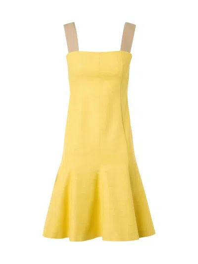 Akris Punto Sleeveless Mini Dress In Yellow