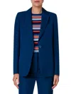 Akris Punto Changent Linen Blazer Jacket In Ink
