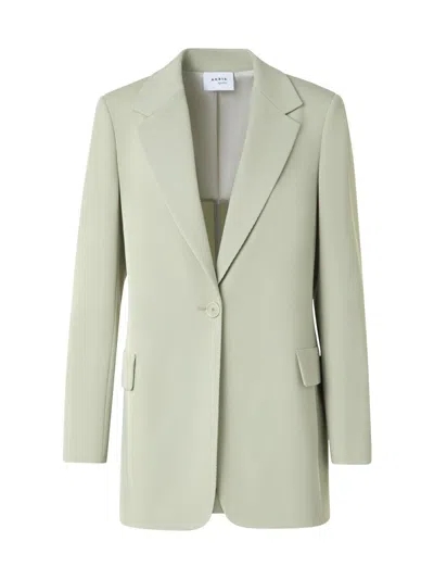 Akris Punto Women's Single-breasted Boyfriend Blazer In Green