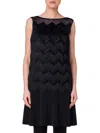 Akris Punto Women's Sleeveless Fringe Dress In Black