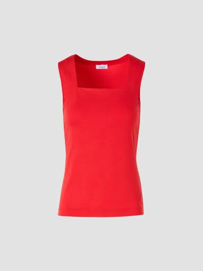 Akris Punto Women's Stretch Jersey Sleeveless Top In Red