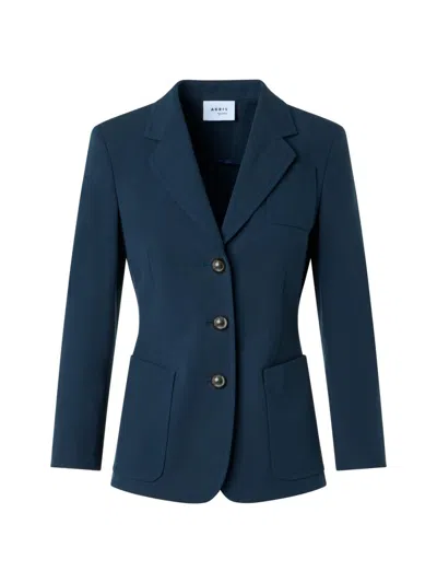 Akris Punto Women's Stretch-cotton Blazer In Blue