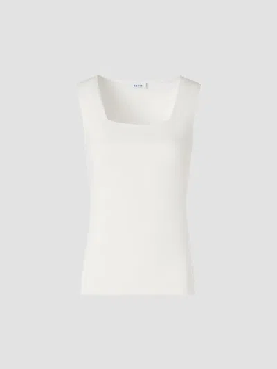Akris Punto Women's Stretch-jersey Square Neck Top In White