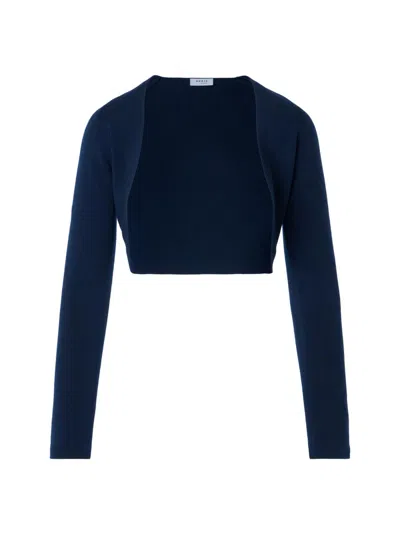 Akris Punto Women's Stretch-wool Bolero In Blue