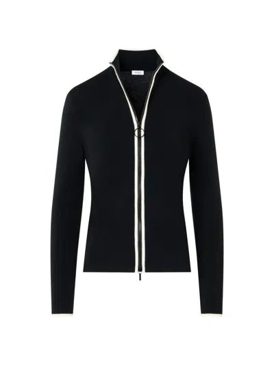 Akris Punto Women's Stripe Stretch Wool Zip Cardigan In Multi