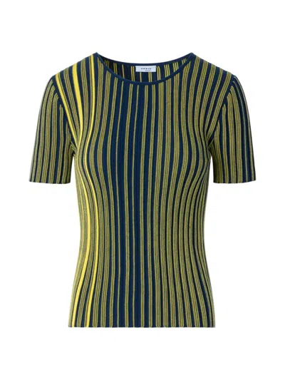 Akris Punto Stripe Virgin Wool Sweater In Multi