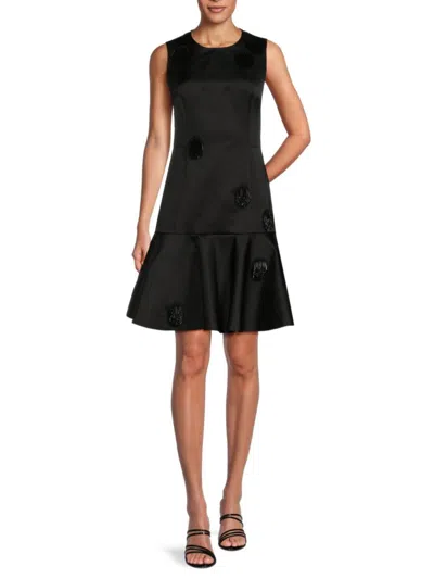 Akris Punto Women's Tassel Mini Dress In Black