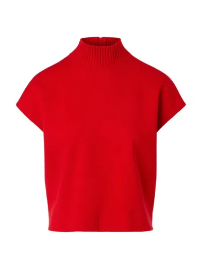 Akris Punto Women's Turtleneck Wool Sweater In Red