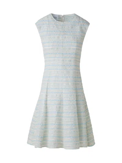 Akris Punto Women's Tweed Organza Flared Minidress In Multi