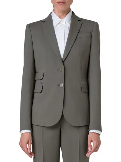 Akris Punto Women's Virgin Wool Blend Blazer In Sage
