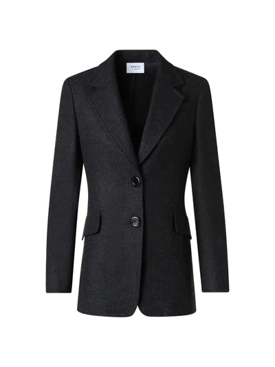 Akris Punto Women's Virgin Wool-blend Boyfriend Blazer In Black