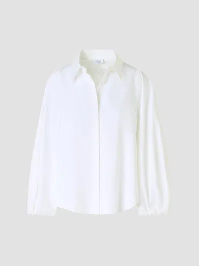 Akris Punto Women's Washed Cotton Boxy Shirt In White