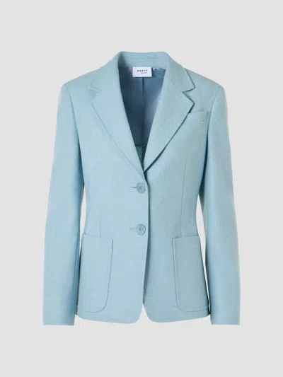 Akris Punto Women's Wool Flannel Blazer In Light Blue