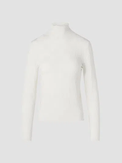 Akris Punto Women's Wool Textured Knit Sweater In Winter White