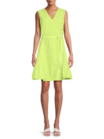 strapless open back dress Lime Pleated Sleeveless Maxi Dress main image 1