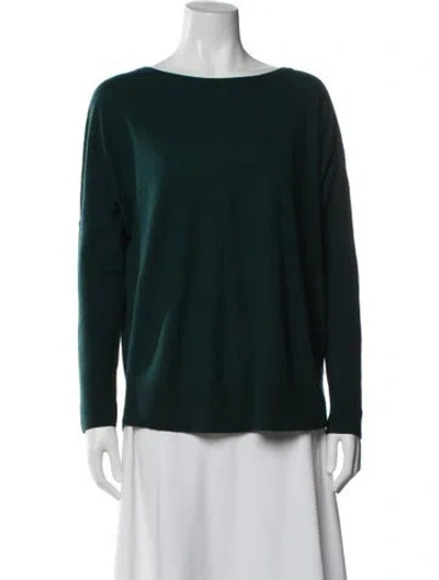 Pre-owned Akris Punto Wool Bateau Neckline Sweater In Green