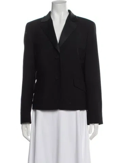 Pre-owned Akris Punto Wool Blazer In Black