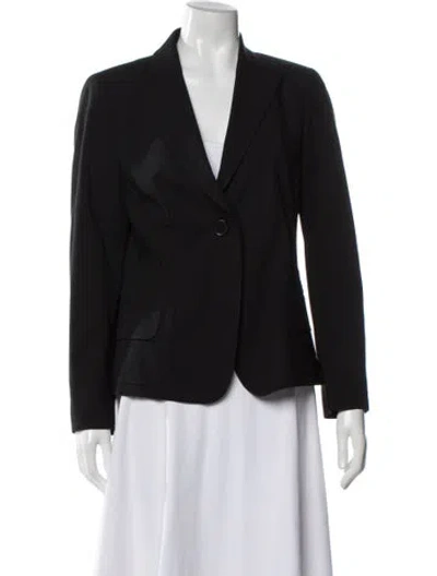 Pre-owned Akris Punto Wool Blazer In Black