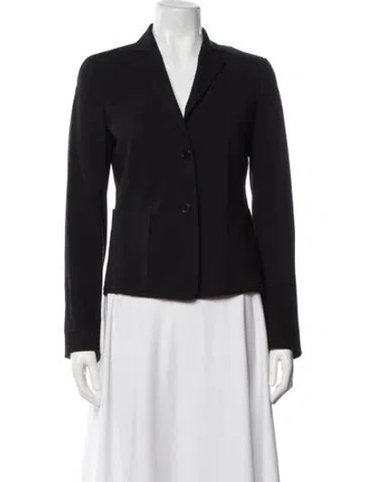 Pre-owned Akris Punto Wool Blazer In Black