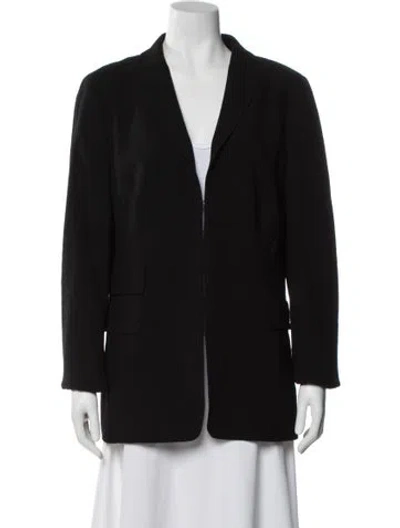 Pre-owned Akris Punto Wool Blazer In Black